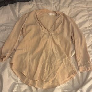 Max Studio Blush Pink 100% silk Blouse XS